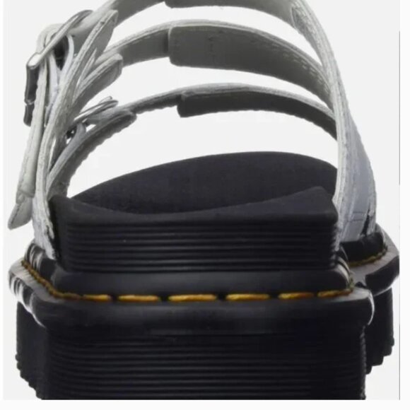 Dr. Martens Blaire White Hydro Leather Platform Sandals – Size 6 - Picture 14 of 14